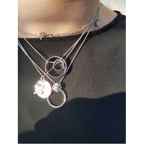 Sterling silver necklace, Bijuterii de argint lucrate manual, handmade