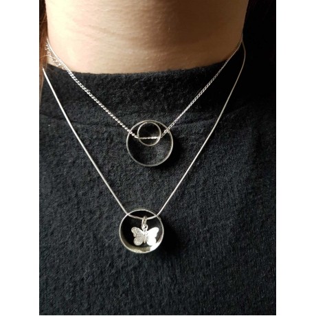 Sterling silver necklace pendant, Bijuterii de argint lucrate manual, handmade