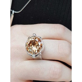 Sterling silver ring and citrine dalloz