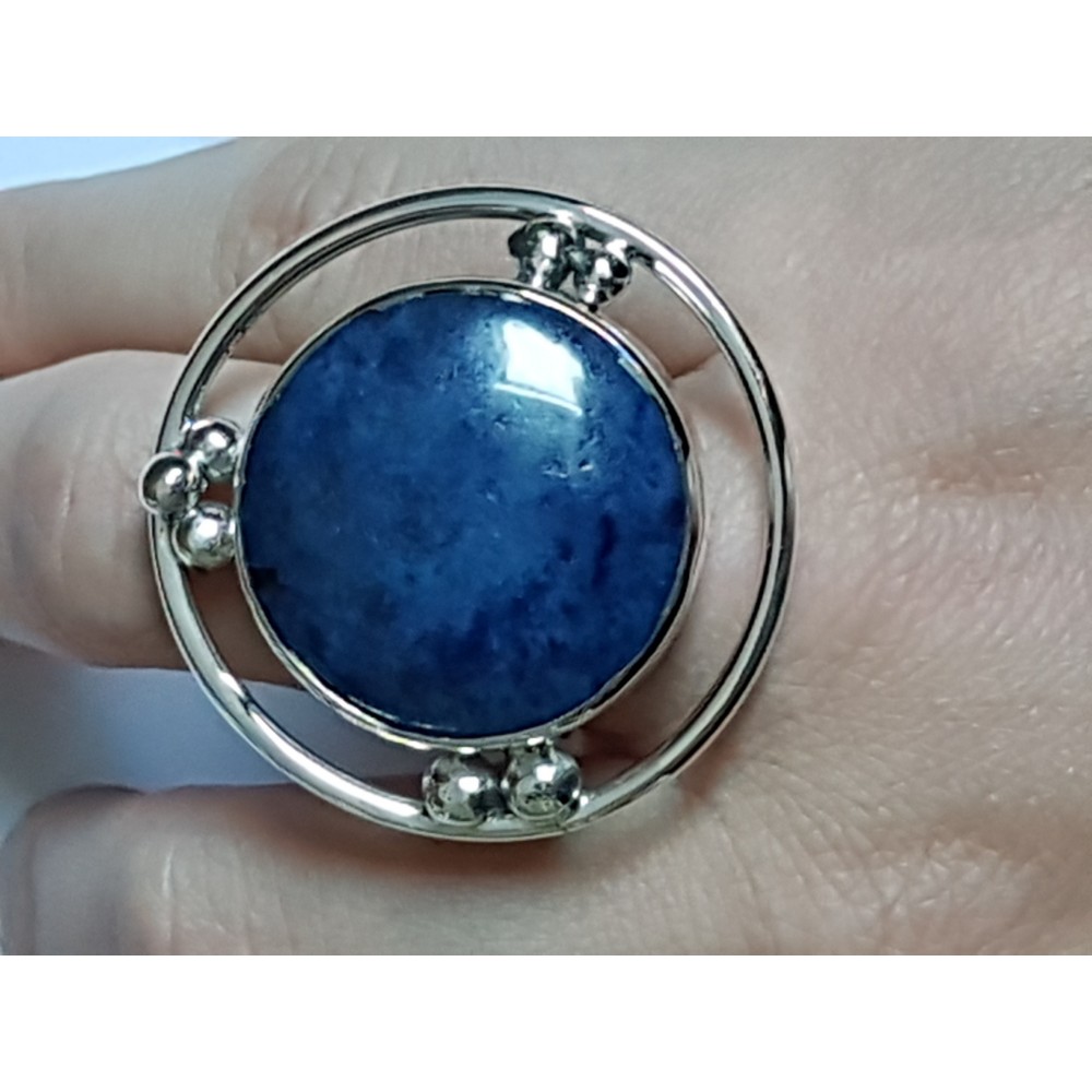 Large Sterling silver ring and lapislazuli 