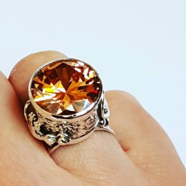 Sterling silver ring and citrine Love & Lizards