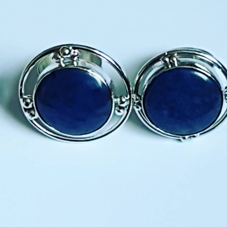 Large Sterling Silver ring with natural lapislazuli Blue Lure, Bijuterii de argint lucrate manual, handmade