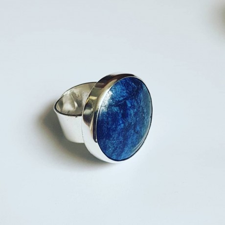 Handmade ring made entirely of solid Ag925 silver and natural lapis lazuli BluePrince, Bijuterii de argint lucrate manual, handmade