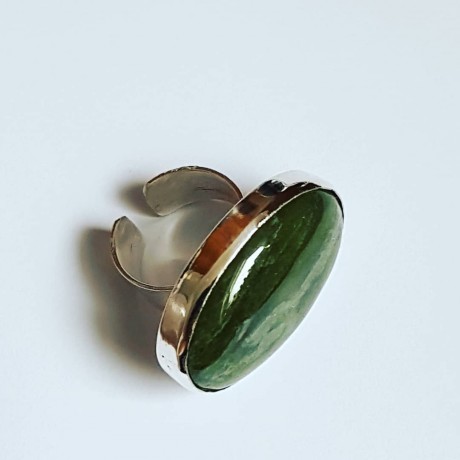 Handmade ring made of solid Ag925 silver and natural Vesuvius, Bijuterii de argint lucrate manual, handmade