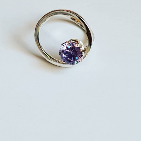 Ring made entirely by hand in Ag925 silver and lavender lavender amethyst, Bijuterii de argint lucrate manual, handmade