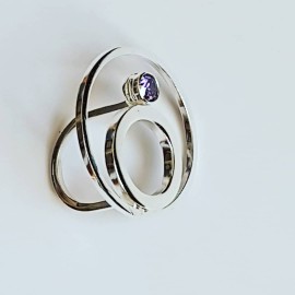 Ring made entirely by hand in Ag925 silver and Ravish Wavish amethyst