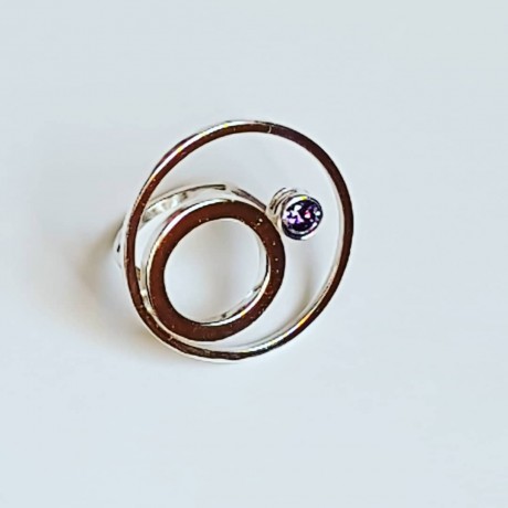 Ring made entirely by hand in Ag925 silver and Ravish Wavish amethyst, Bijuterii de argint lucrate manual, handmade