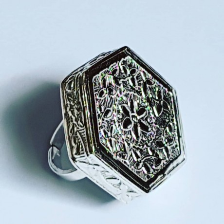 Handmade ring in handmade Ag925 solid FlowerOutlet silver, Bijuterii de argint lucrate manual, handmade