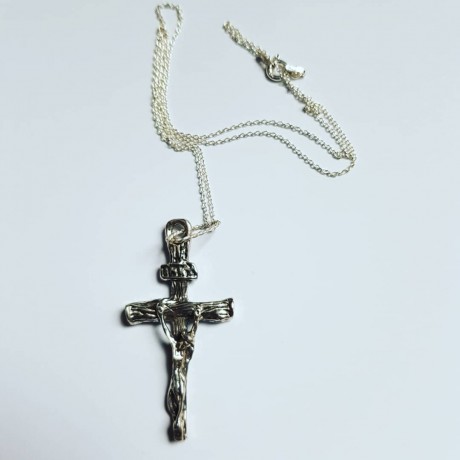 Sterling silver necklace Faith Portable, Bijuterii de argint lucrate manual, handmade