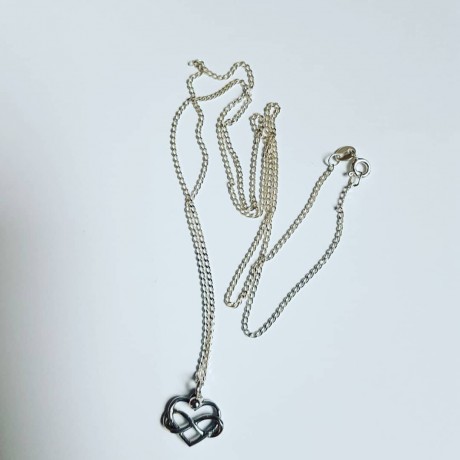 Sterling silver necklace Queen of hearts, Bijuterii de argint lucrate manual, handmade