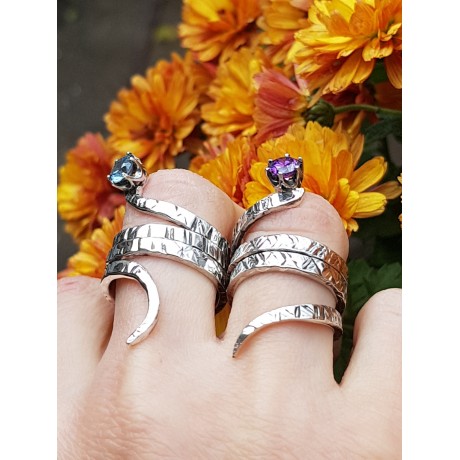 Sterling silver ring and aquamarine2, Bijuterii de argint lucrate manual, handmade