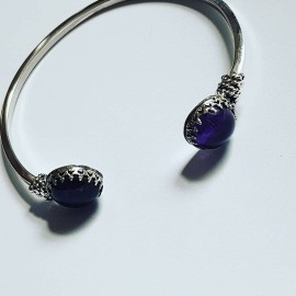 Sterling Silver cuff and Amethyst I'mnotheretoresistyou