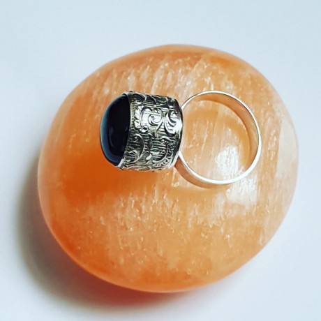 Sterling silver ring with natural amethyst stone DeepMark Indigo, Bijuterii de argint lucrate manual, handmade