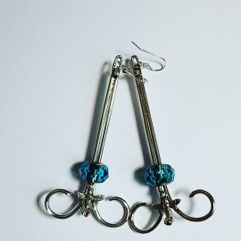 Sterling silver earrings and Swarovski crystals Deep Anchoring