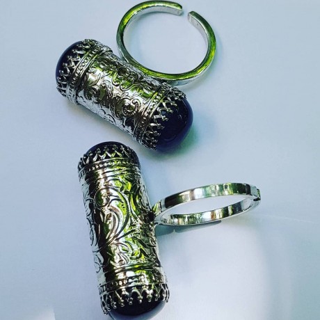 Sterling silver ring with natural amethyst Mauve Binoculars, Bijuterii de argint lucrate manual, handmade