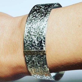 Sterling silver and gold bracelet