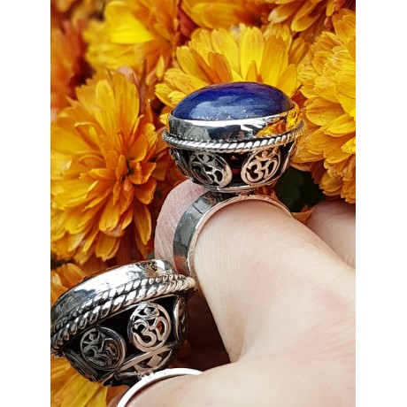 Sterling silver ring with natural lapislazuli Blue1, Bijuterii de argint lucrate manual, handmade