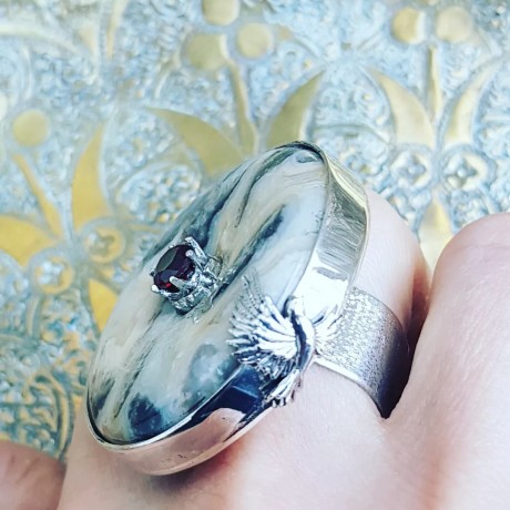 Sterling silver ring DoveUp , Bijuterii de argint lucrate manual, handmade