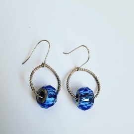 Sterling silver earrings and Swarovski crystals Prime of Blue