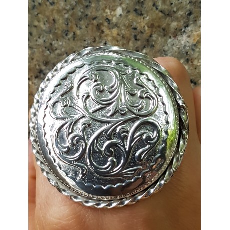 Sterling silver ring Circularity Triumph, Bijuterii de argint lucrate manual, handmade