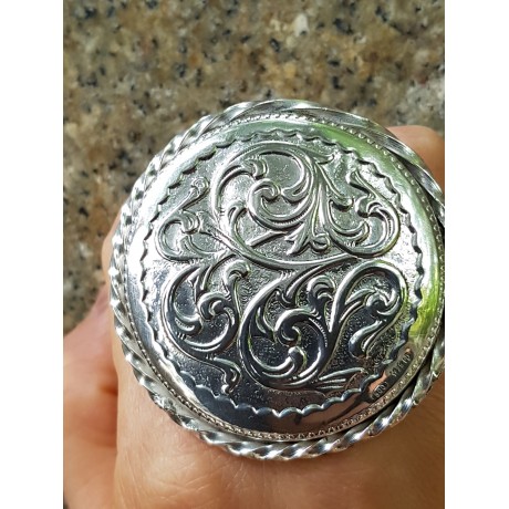 Sterling silver ring Circularity Triumph, Bijuterii de argint lucrate manual, handmade