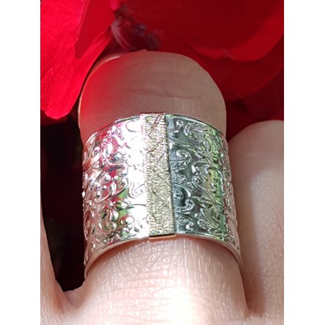 Sterling silver and gold ring LavishLushLull, Bijuterii de argint lucrate manual, handmade