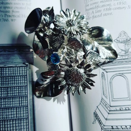 Large Sterling Silver ring and aquamarine TimetoThrive, Bijuterii de argint lucrate manual, handmade