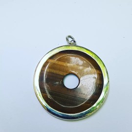 Sterling silver pendant and tiger 's eye