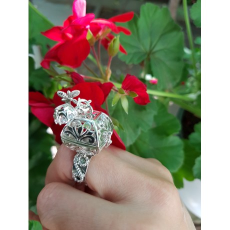 Sterling silver ring StayErect, Bijuterii de argint lucrate manual, handmade