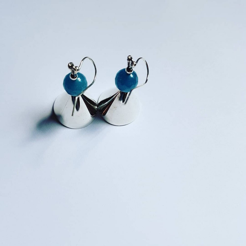 Sterling silver earrings and angelite