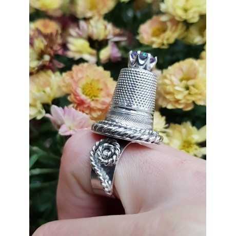 Sterling silver ring and amethyst FullErection, Bijuterii de argint lucrate manual, handmade