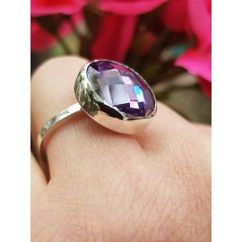 Sterling silver ring and crystal 2