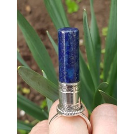 Sterling silver ring and natural lapislazuli Blue Tower