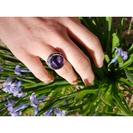 Sterling silver ring and amethyst SpottingMauve