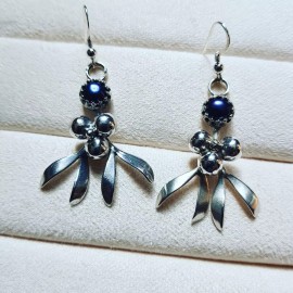 Sterling silver earrings and pearls