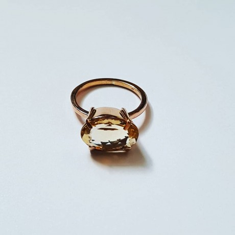 14k rose gold ring with natural citrine HighonRoseGold