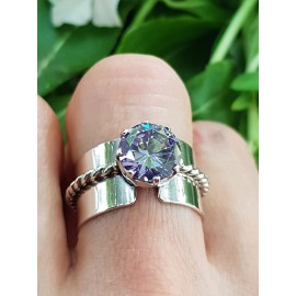 Sterling silver ring with amethyst Love at Tropics