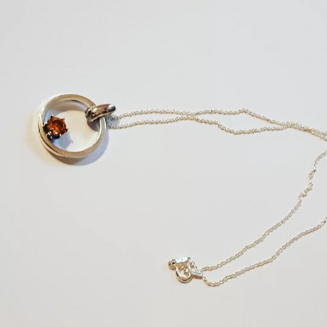 Sterling silver pendant and citrine