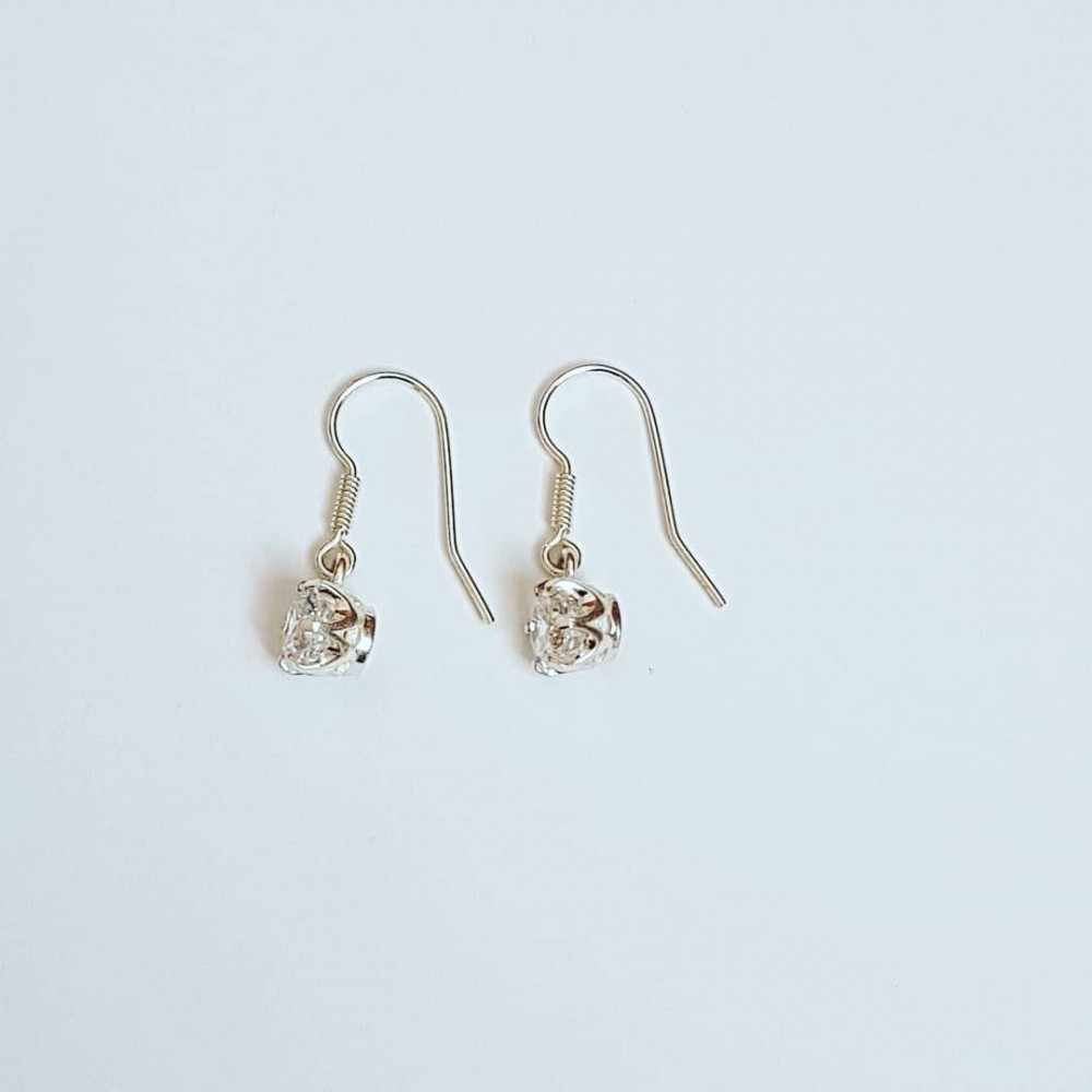 Sterling silver earrings and zirconia Glit