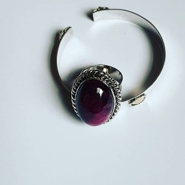 Sterling silver ring with natural ruby zoisite GoRubic