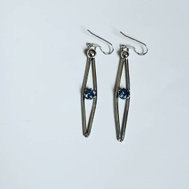 Sterling silver earrings and aquamarines LoveandDaggers