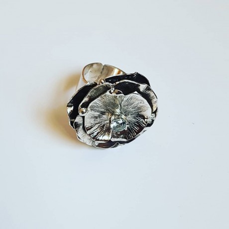 Sterling silver ring FlowerPoint, Bijuterii de argint lucrate manual, handmade