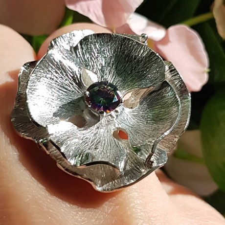 Sterling silver ring Summer Flirting, Bijuterii de argint lucrate manual, handmade
