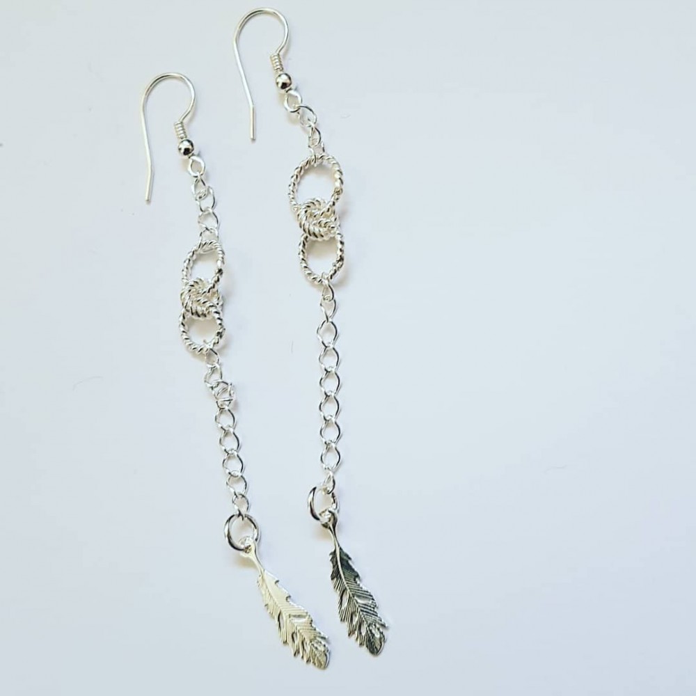 Sterling silver earrings Featherish