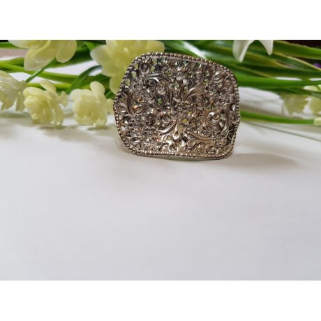 Sterling silver ring Flower Spawn, Bijuterii de argint lucrate manual, handmade