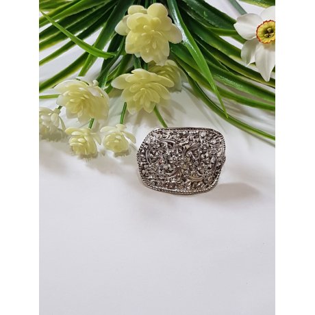 Sterling silver ring Flower Spawn, Bijuterii de argint lucrate manual, handmade
