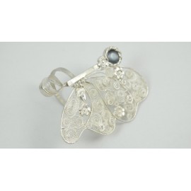 Sterling silver and pure filigree ring Perfume Fleuristique