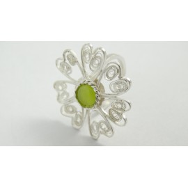 Sterling silver and pure filigree ring Brissure Brulante