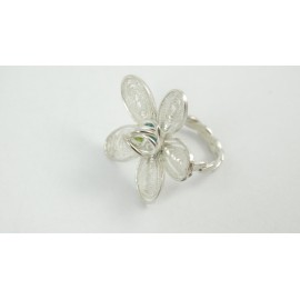 Sterling silver and pure filigree ring Flora Ingenua