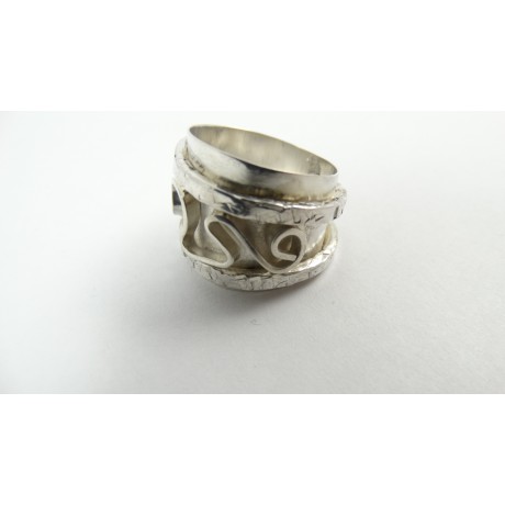 Sterling silver ring Free Vibe, Bijuterii de argint lucrate manual, handmade